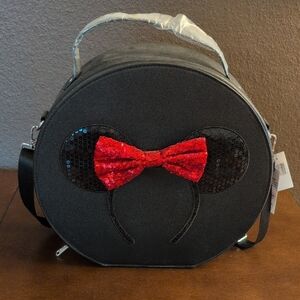 Loungefly Disney Round Black Headband Case Bag With Sequins